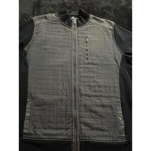 mens calvin klein Gray Denim And Fleece Full Zip Jacket 4xl